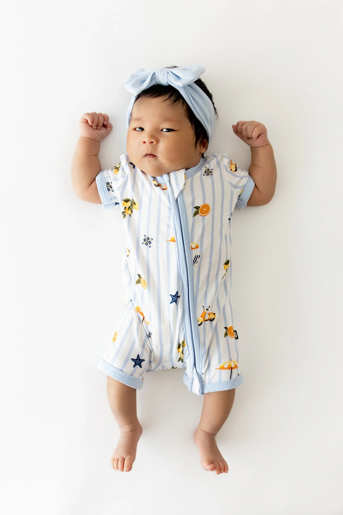 Zipper Shortall Romper in Amalfi Coast Main image