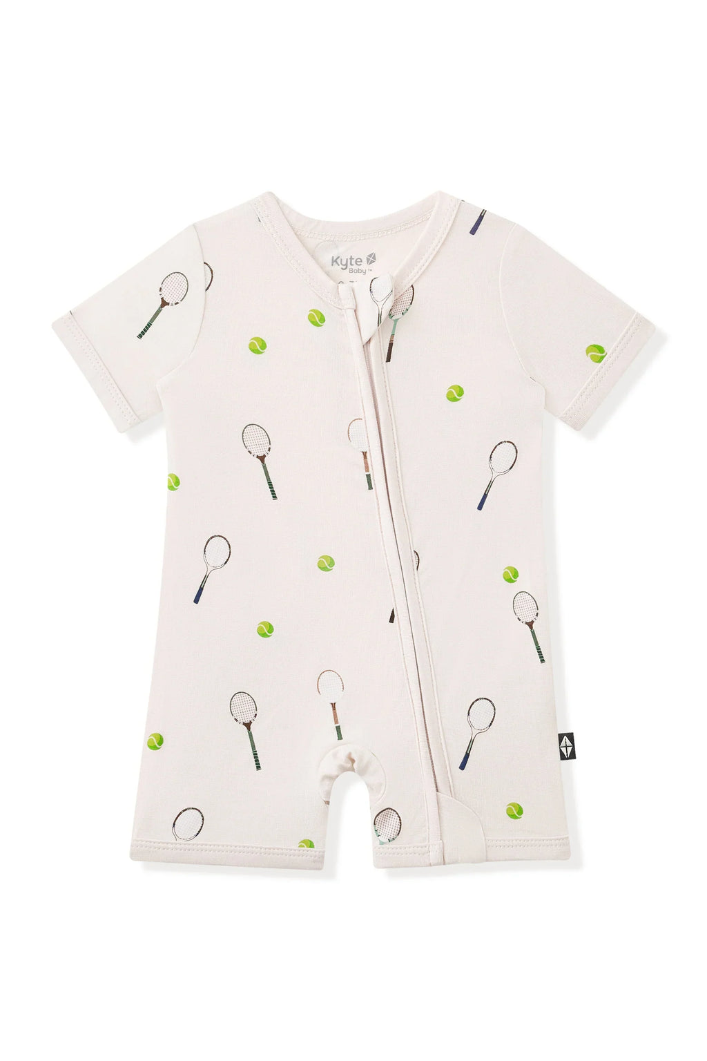 Zipper Shortall Romper in Tennis