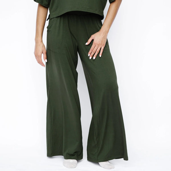Women's Wide Leg Pant in Fir