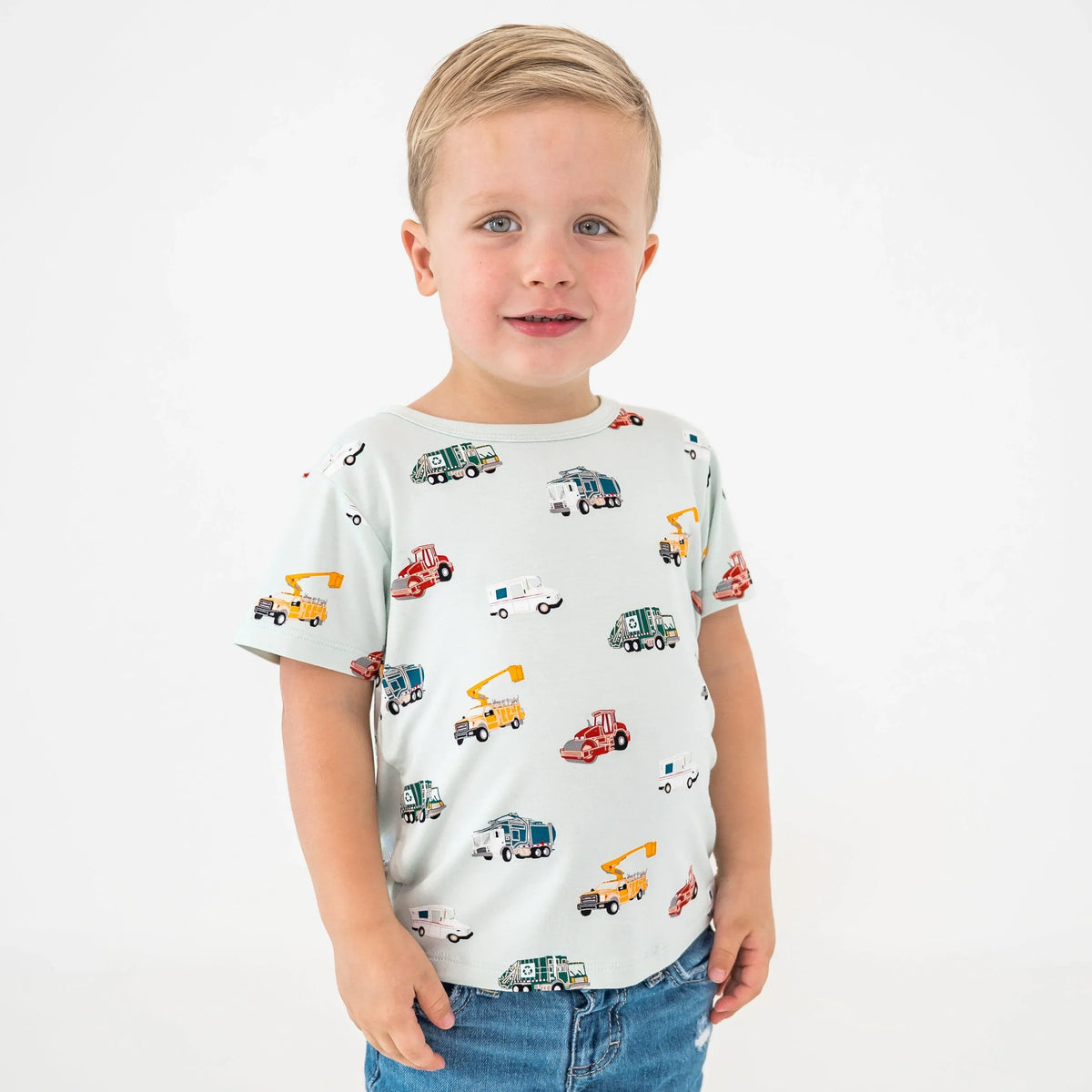 Toddler Basic Tee in City Vehicles Main image