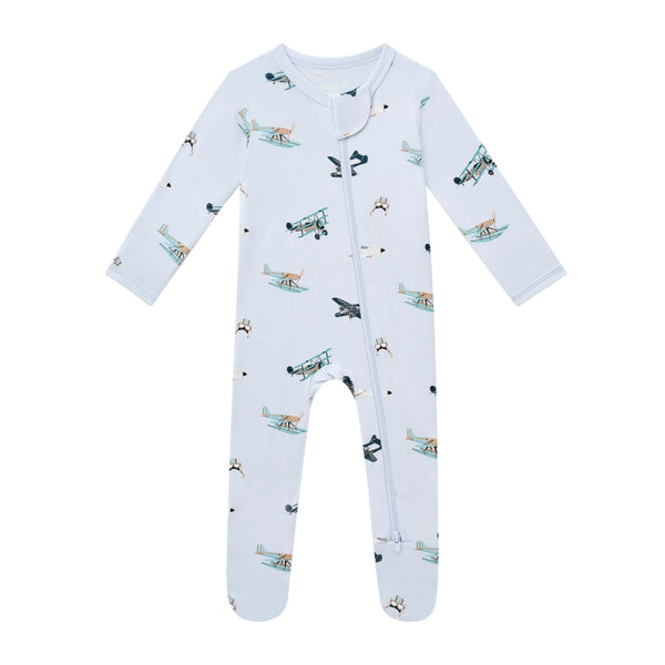 Zippered Footie in Take Off