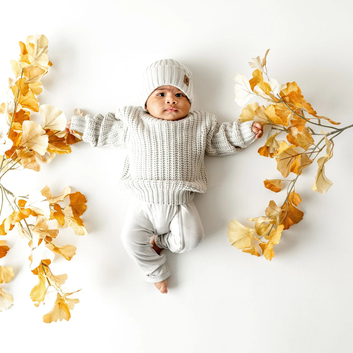Chunky Knit Sweater in Oat Main image