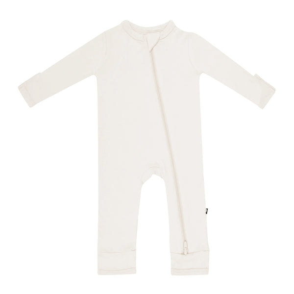 Zippered Romper in Oat
