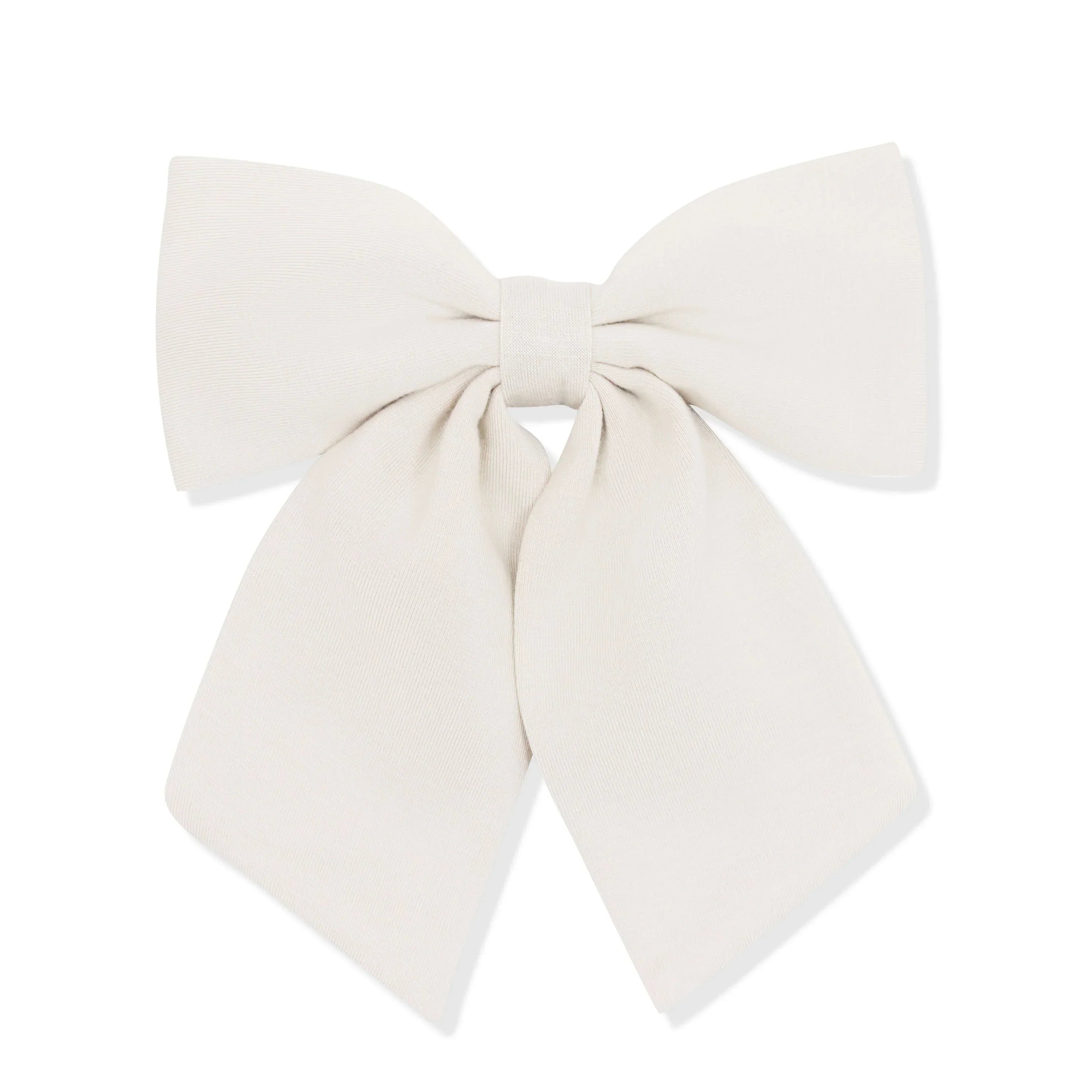 Large Alligator Clip Bow in Oat Secondary image