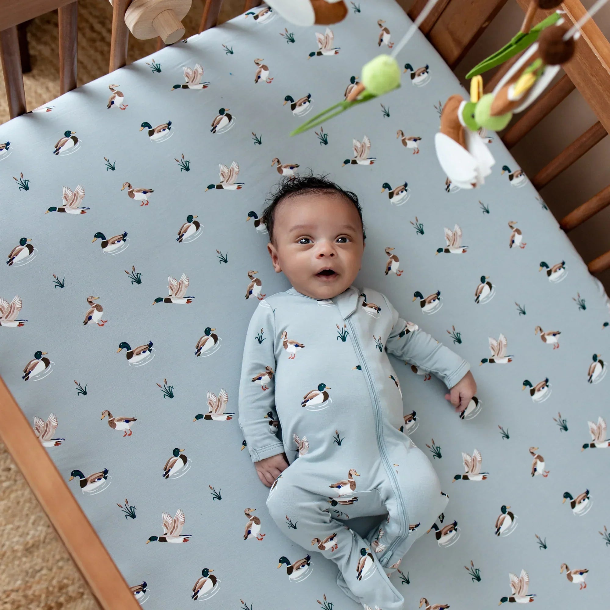 Crib Sheet in Mallard Duck Secondary image
