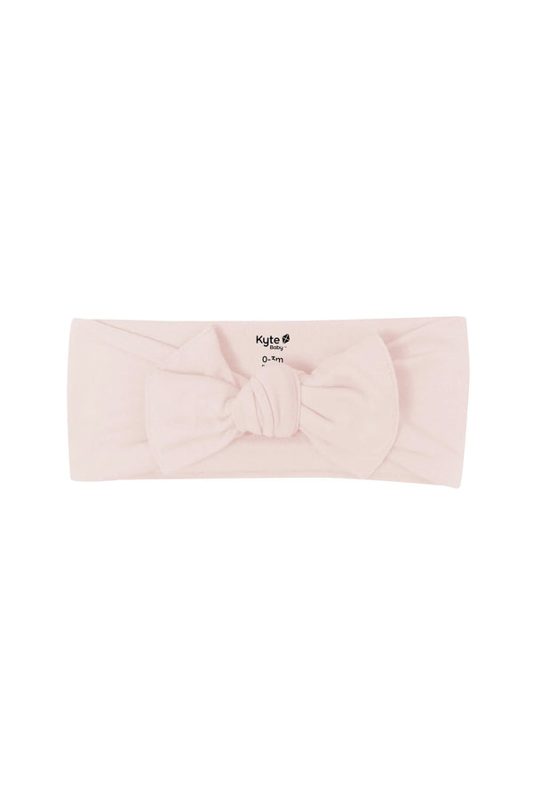 Knotted Bow Headband in Blush