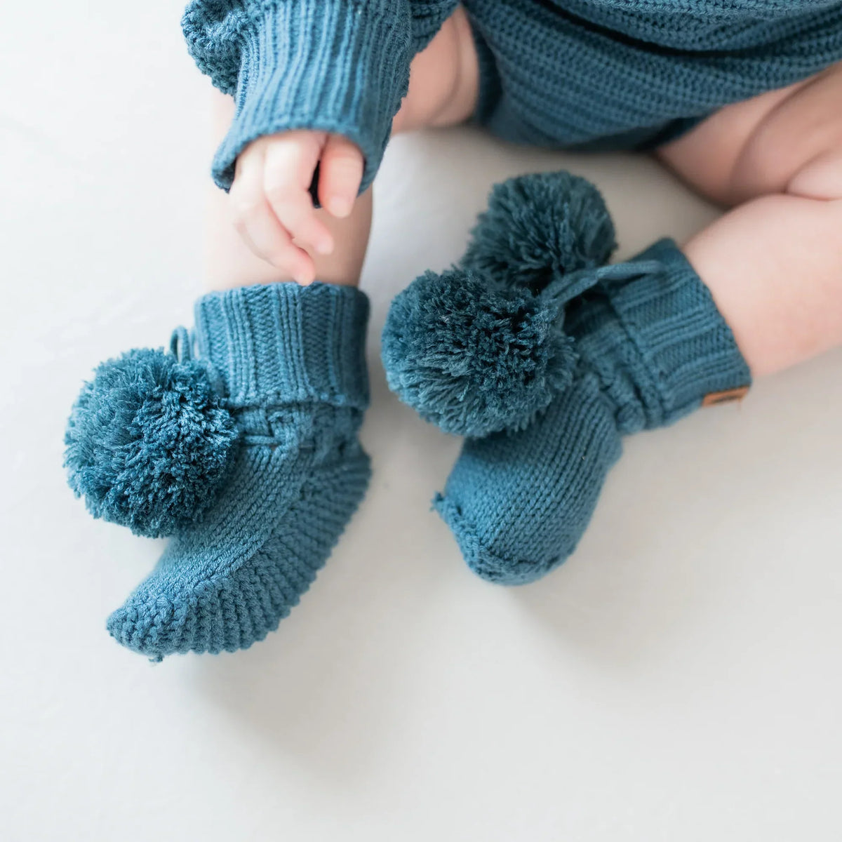 Knit Booties in Atlantic Main image