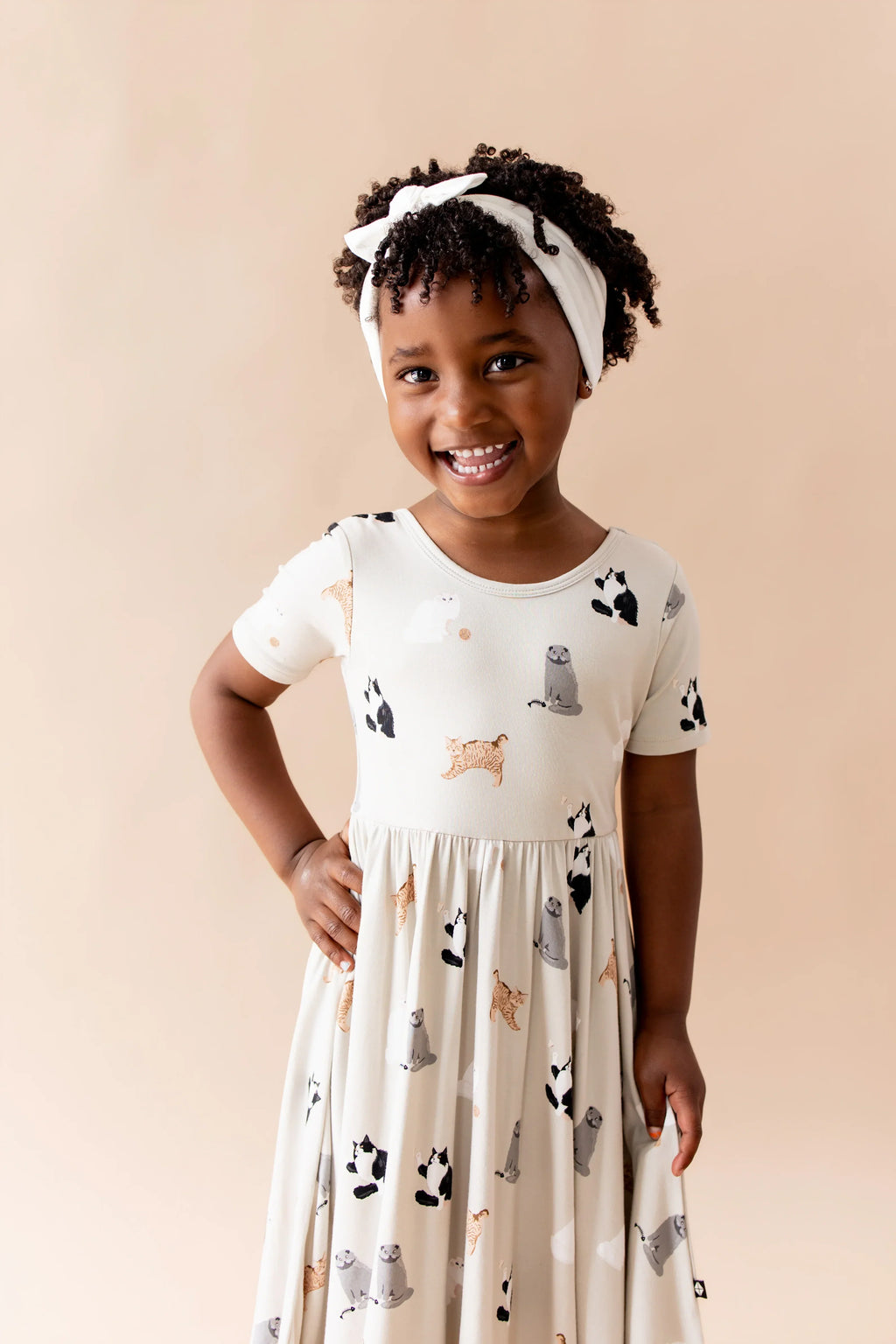 Twirl Dress in Fluffy Cat