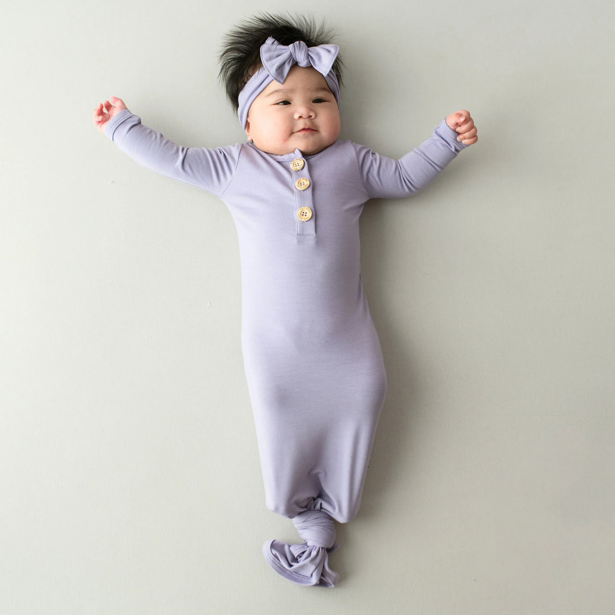 Knotted Gown with Bow Set in Taro Main image