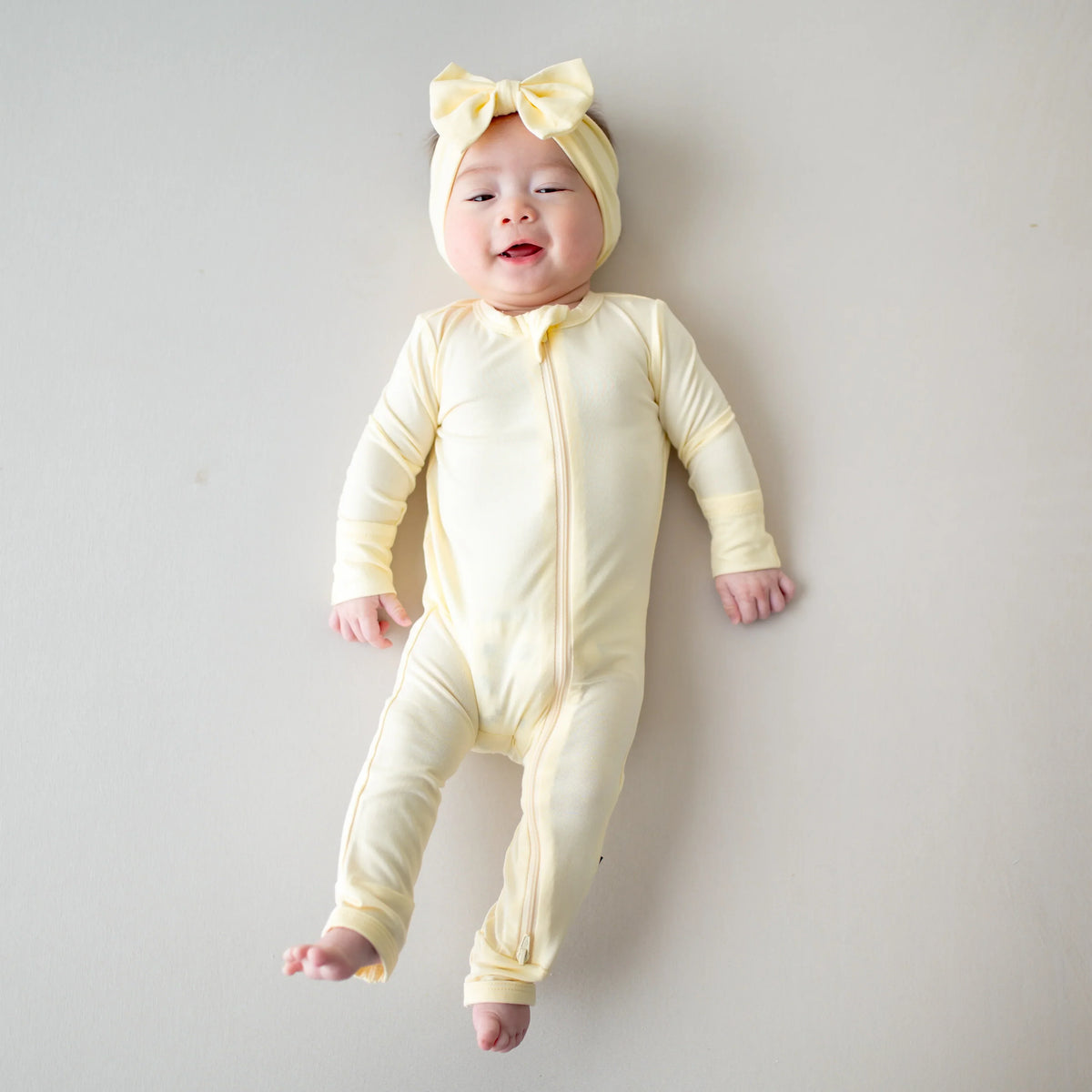 Zippered Romper in Chamomile Main image