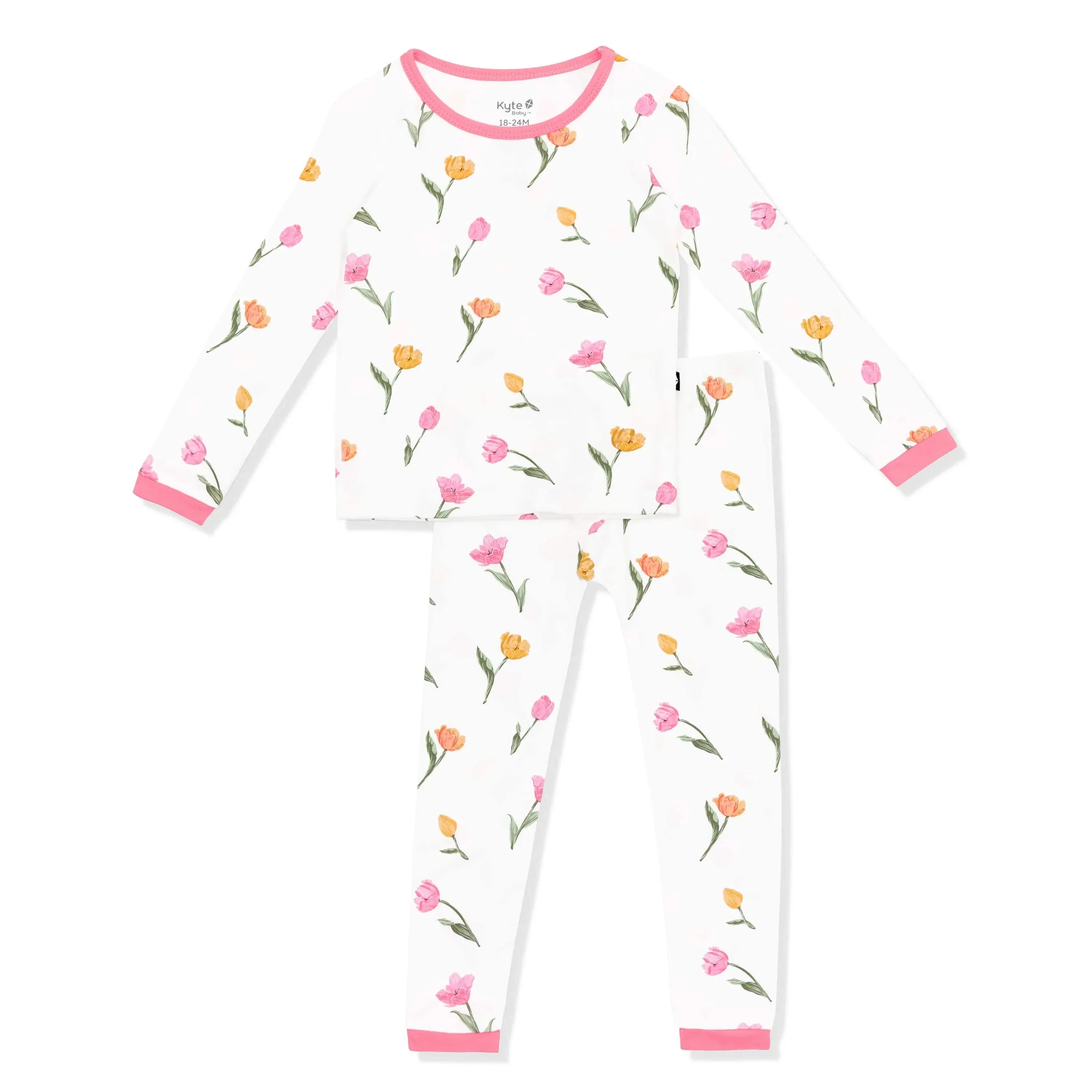 Long Sleeve Pajamas in Tulip Secondary image