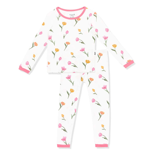Long Sleeve Pajamas in Tulip