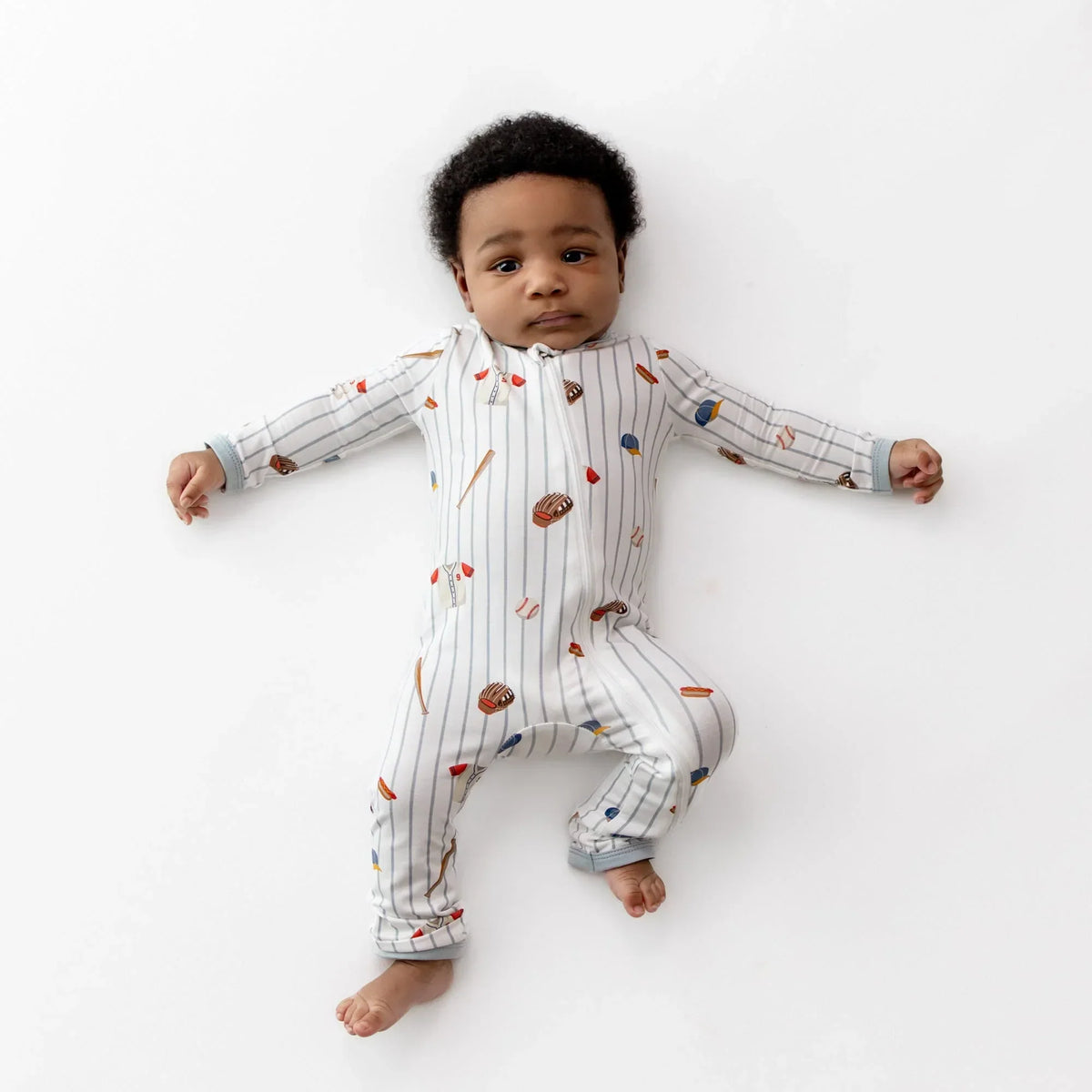 Zippered Romper in Home Run Main image