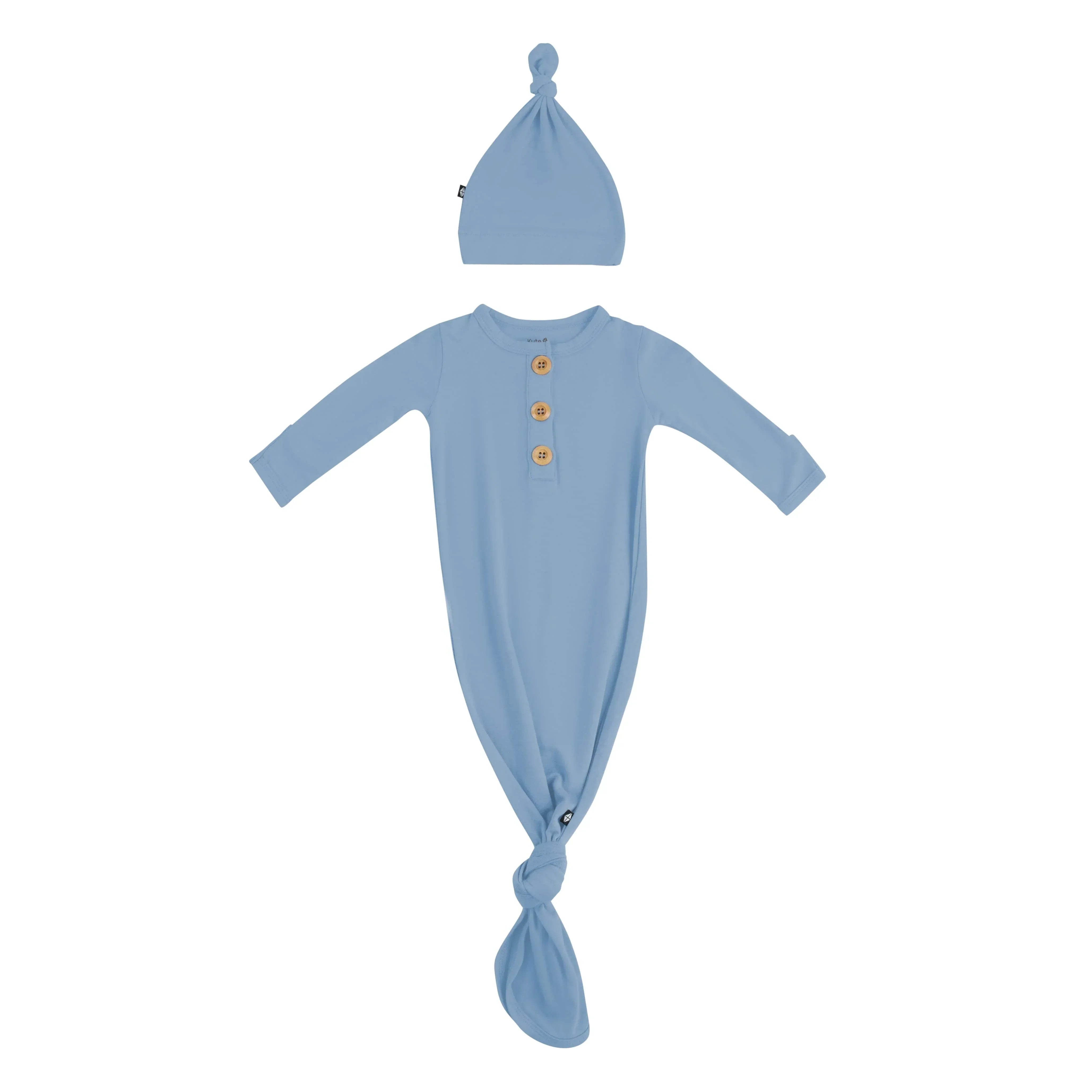 Knotted Gown with Hat Set in Slate Secondary image