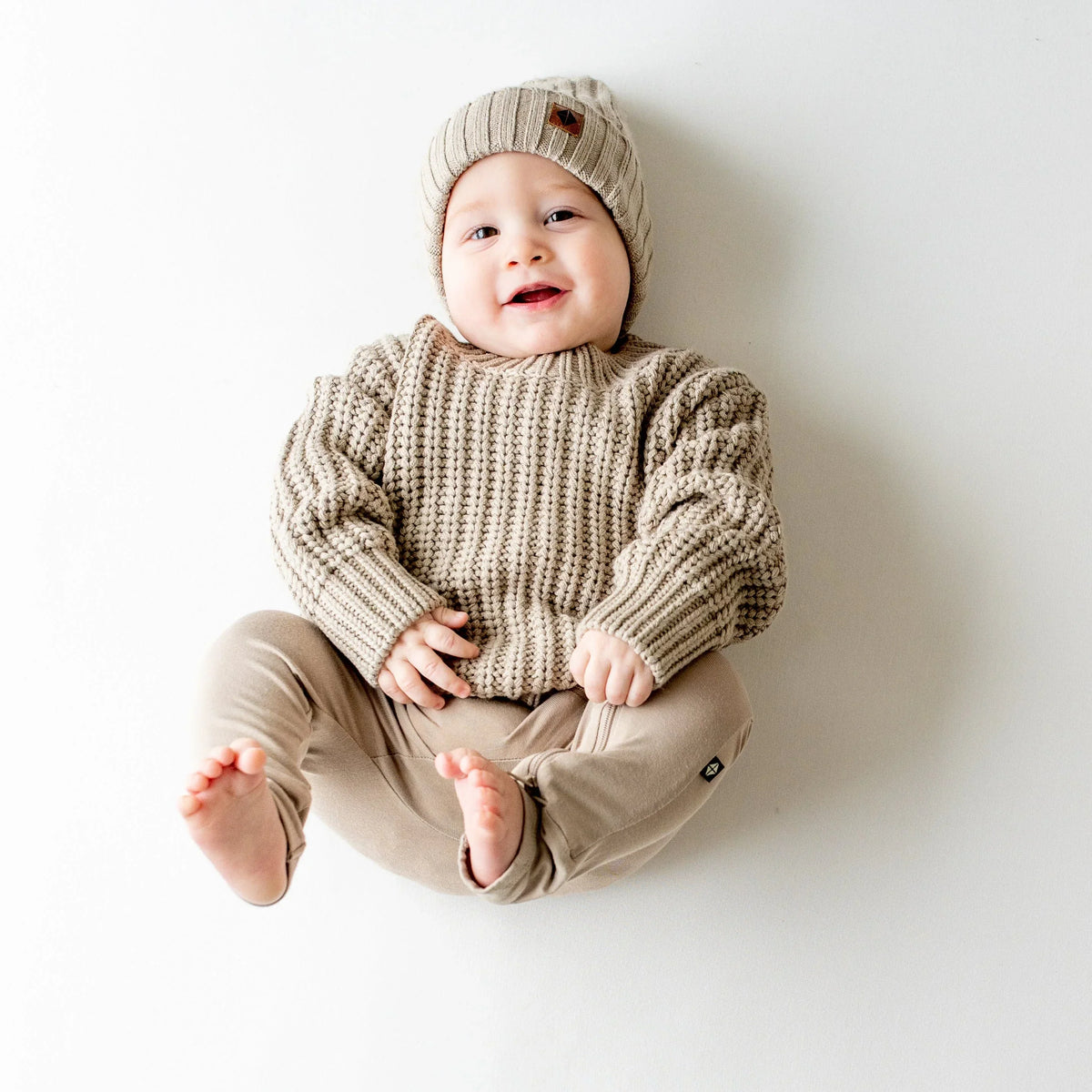Chunky Knit Sweater in Almond Main image