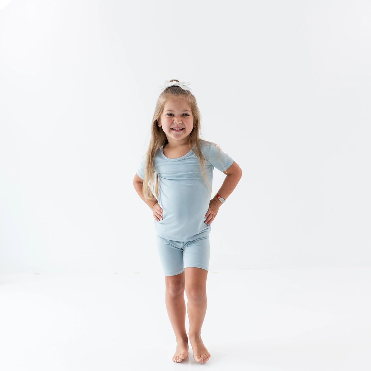 Short Sleeve Pajamas in Fog Main image