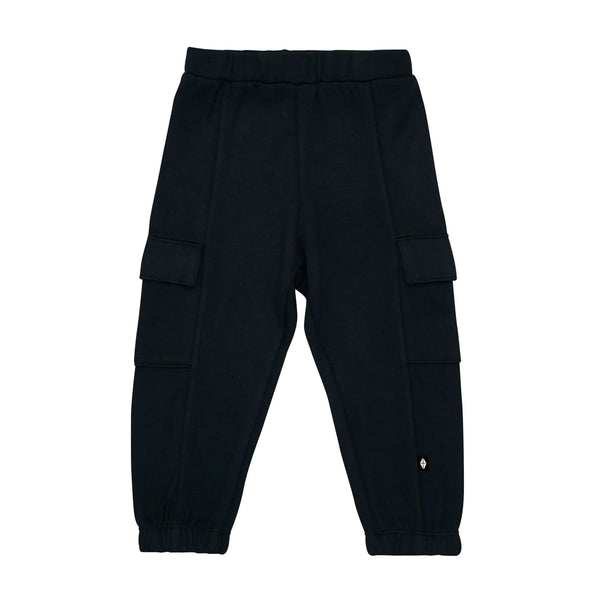 Fleece Cargo Pants in Midnight