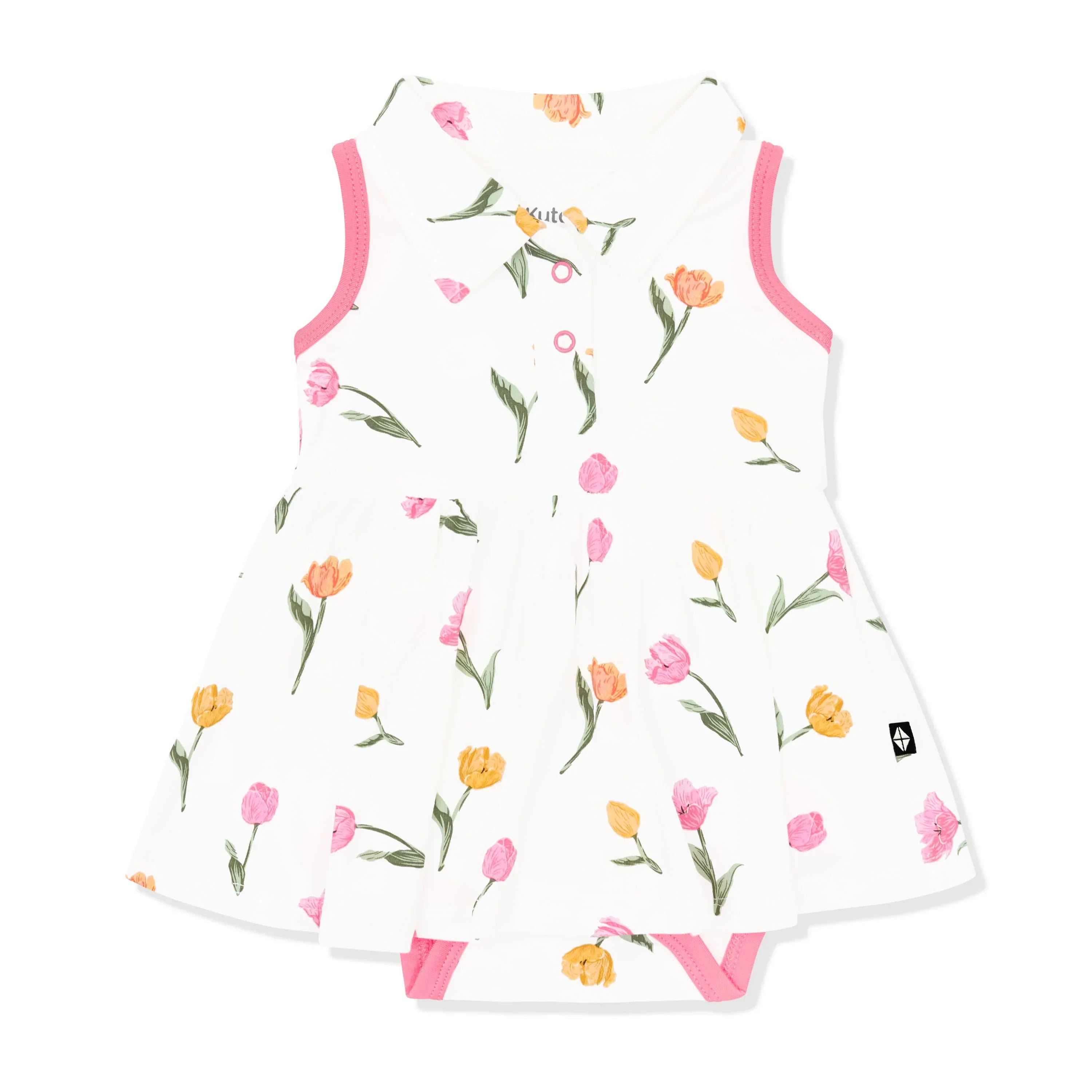 Polo Bodysuit Dress in Tulip Secondary image