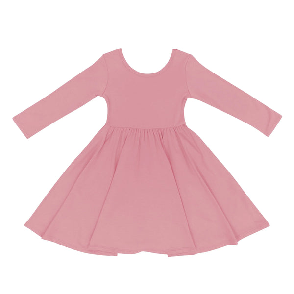 Long Sleeve Twirl Dress in Apple Blossom