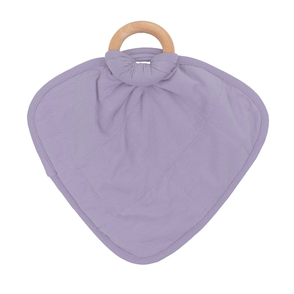 Lovey in Taro with Removable Wooden Teething Ring