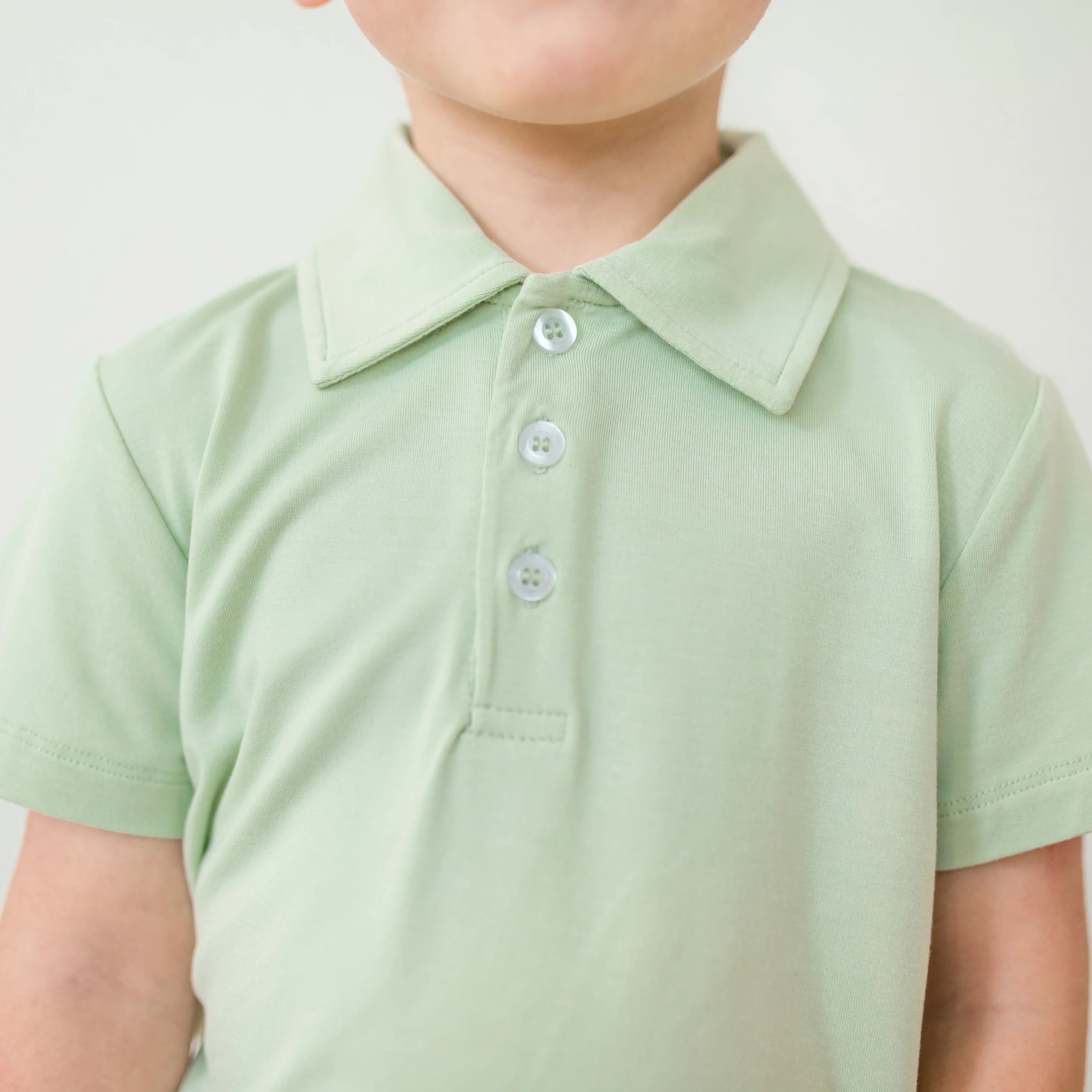 Toddler Short Sleeve Polo in Basil Secondary image