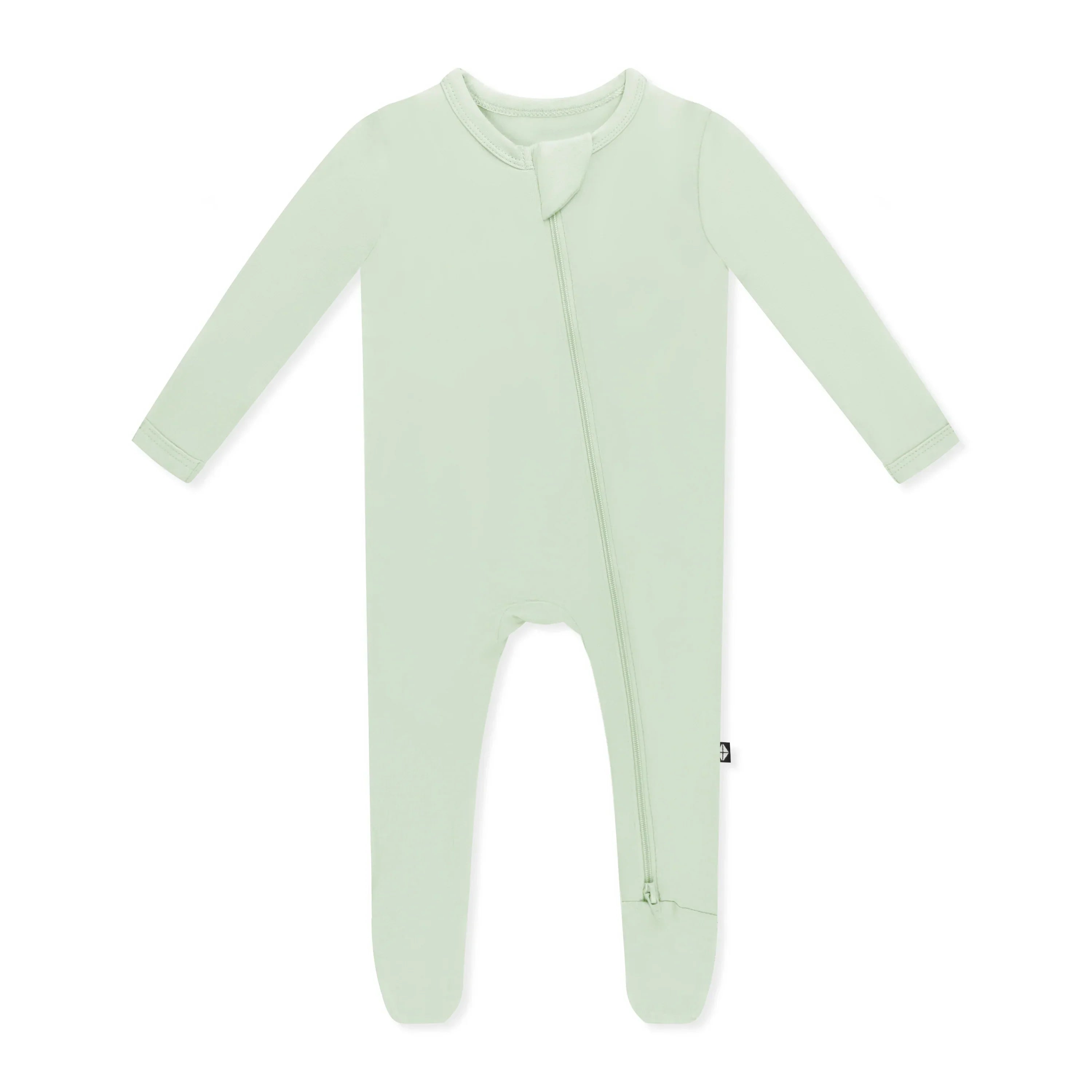 Zippered Footie in Basil Secondary image
