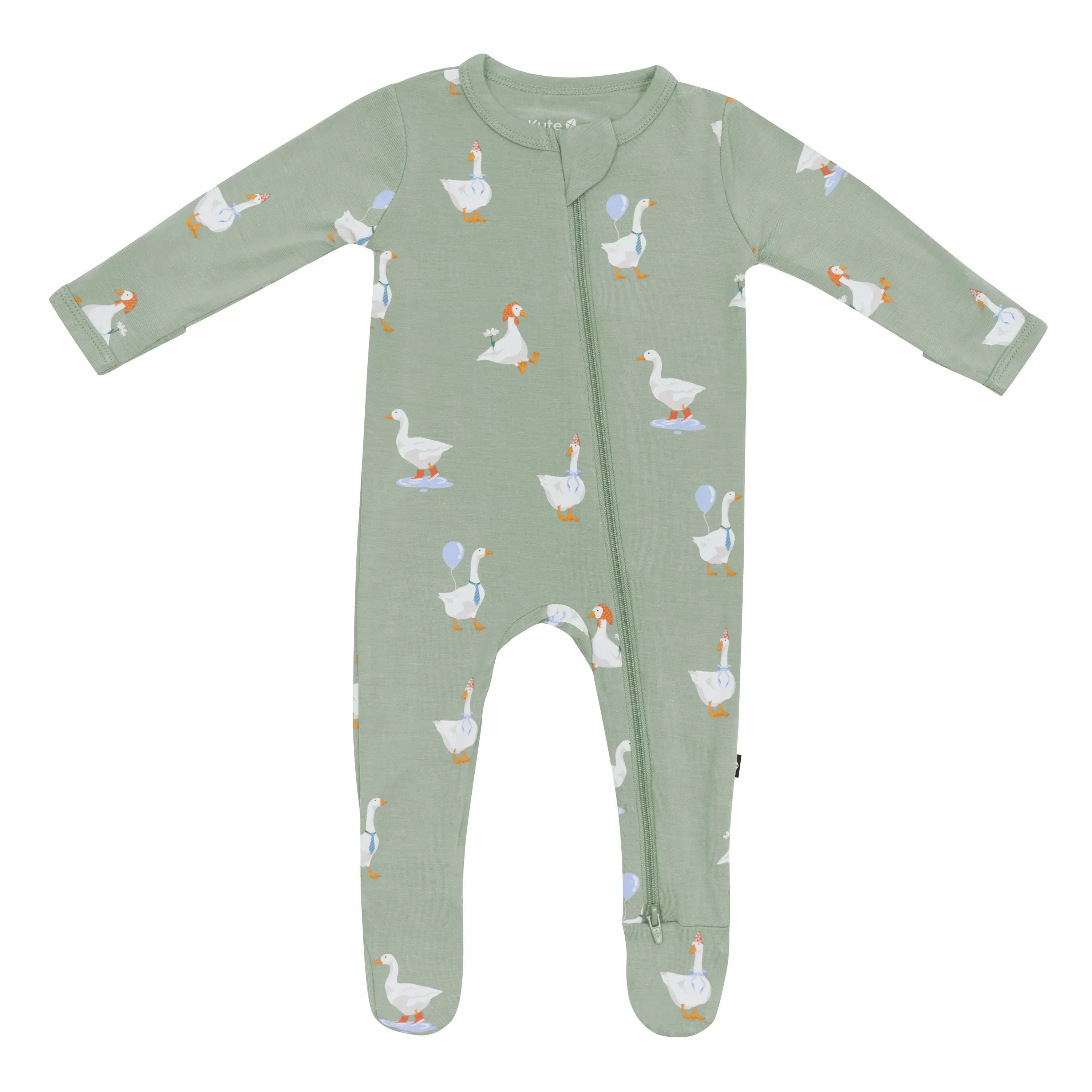 Zippered Footie in Silly Goose Secondary image