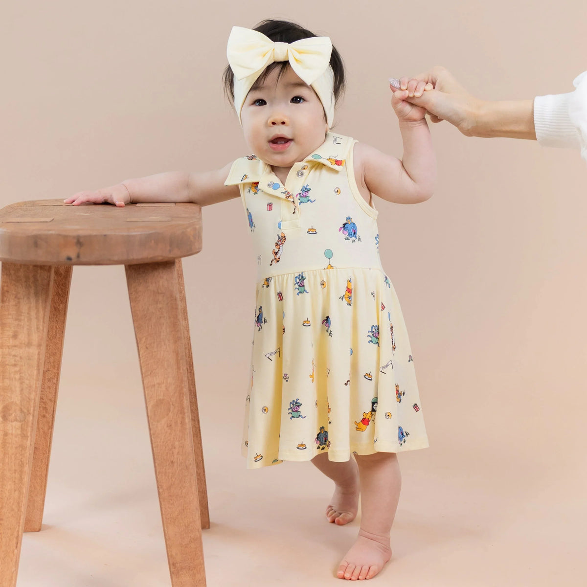 Polo Bodysuit Dress in Winnie the Pooh Celebration Main image