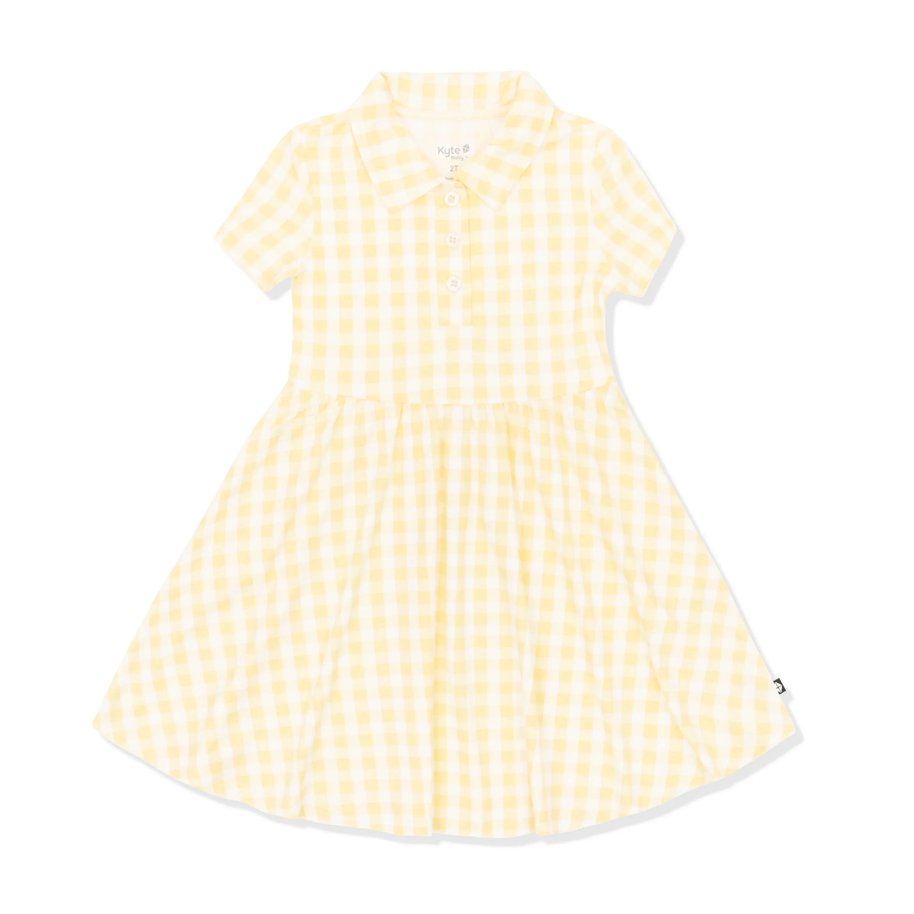 Polo Dress in Gingham Chamomile Secondary image