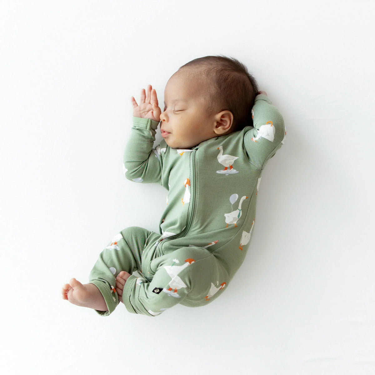 Zippered Romper in Silly Goose