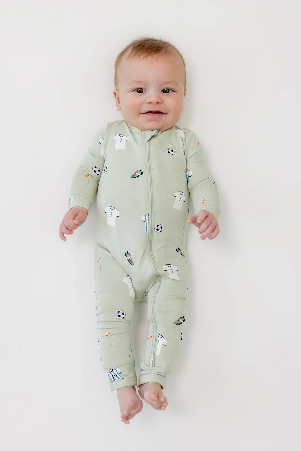 Zippered Romper in Soccer Main image