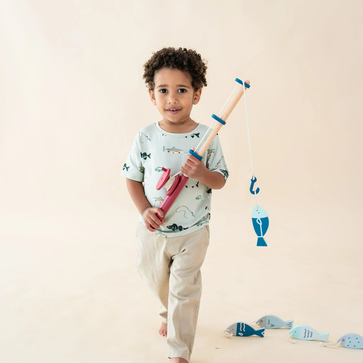 Toddler Crew Neck Tee in Fishing Main image