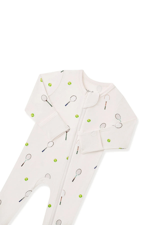 Zippered Footie in Tennis