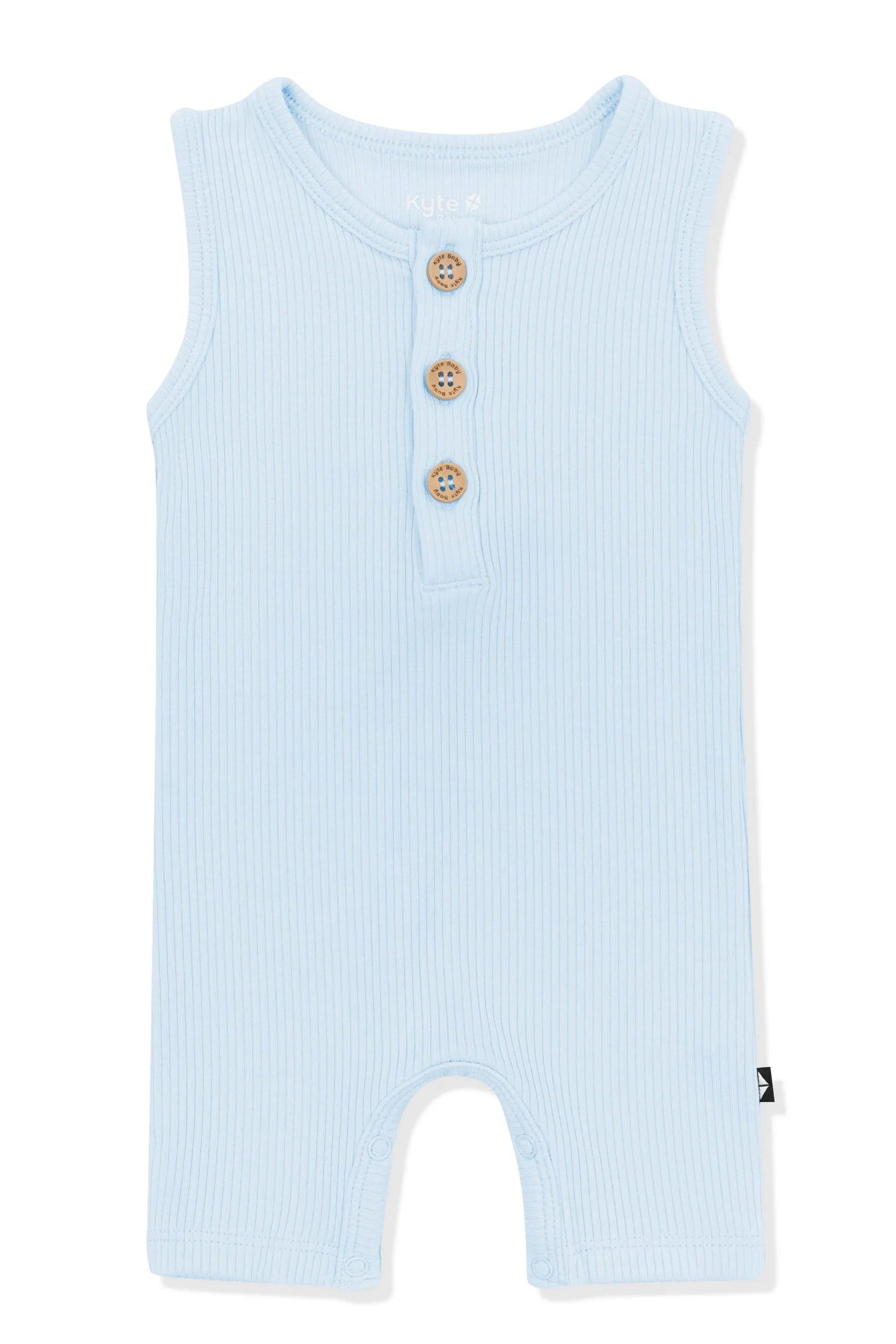 Ribbed Sleeveless Shortall in Breeze Secondary image