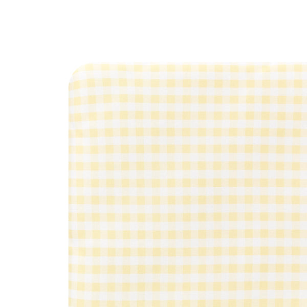 Crib Sheet in Gingham Chamomile