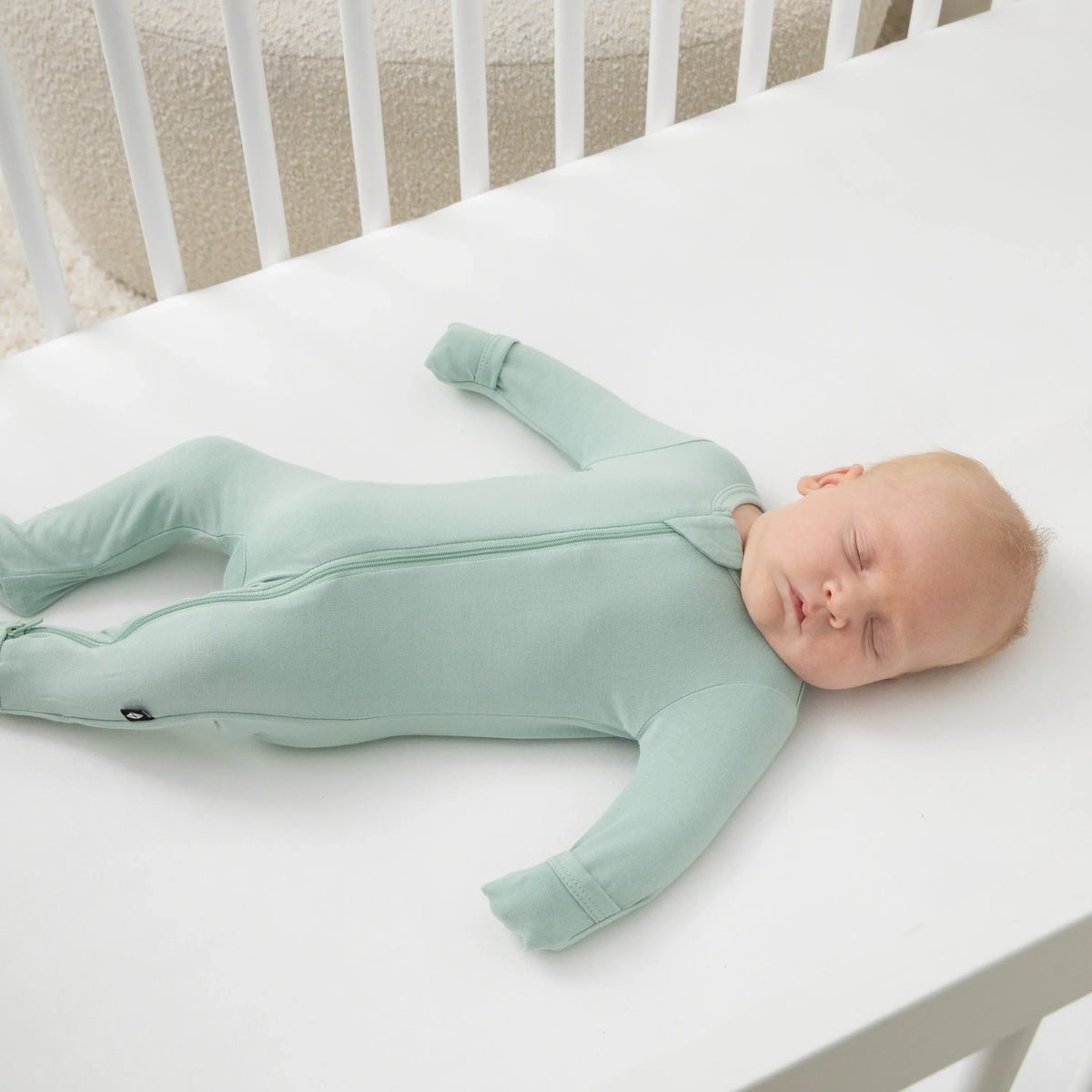 Zippered Footie in Sage