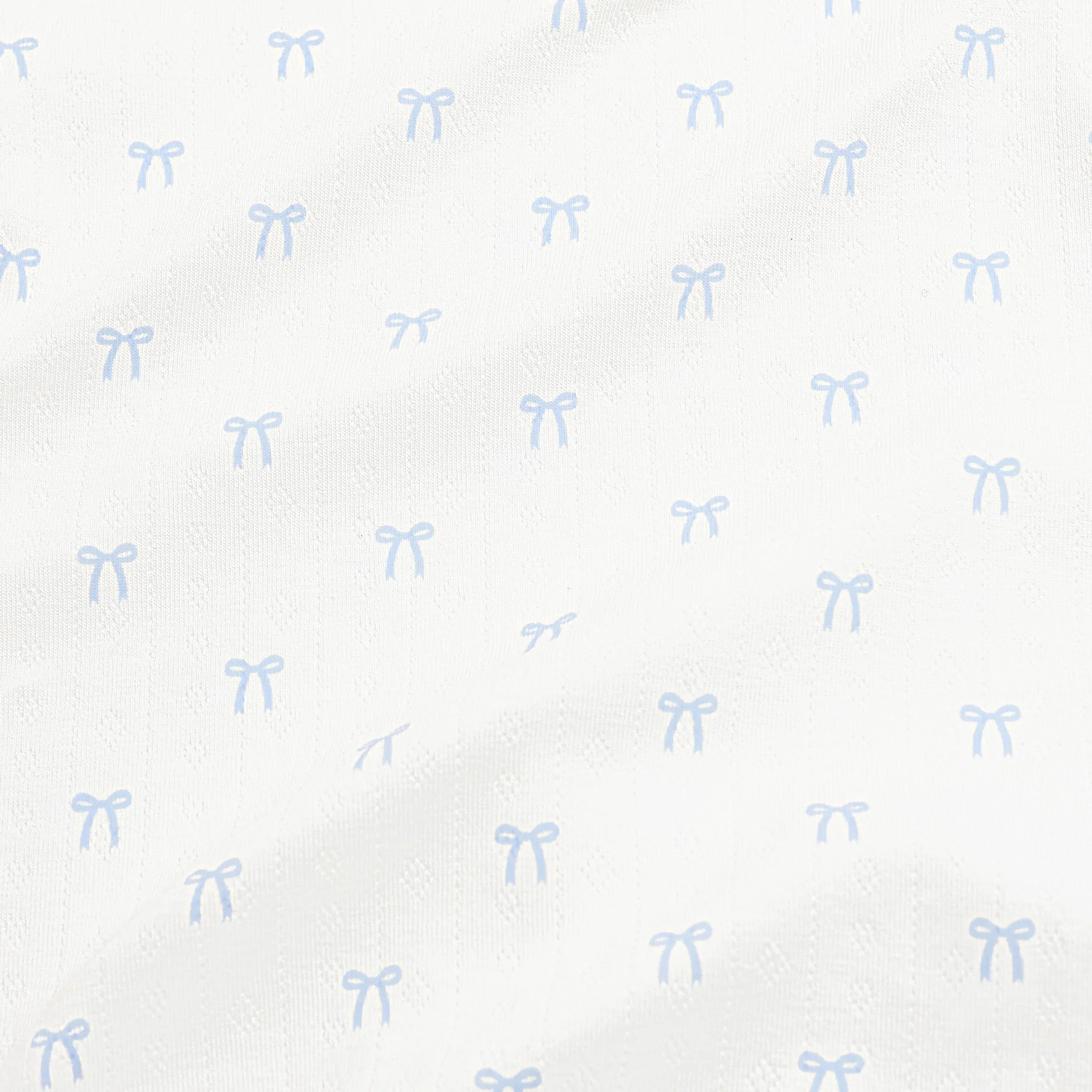 Pointelle Short Sleeve Set in Sweet Blue Bow Secondary image