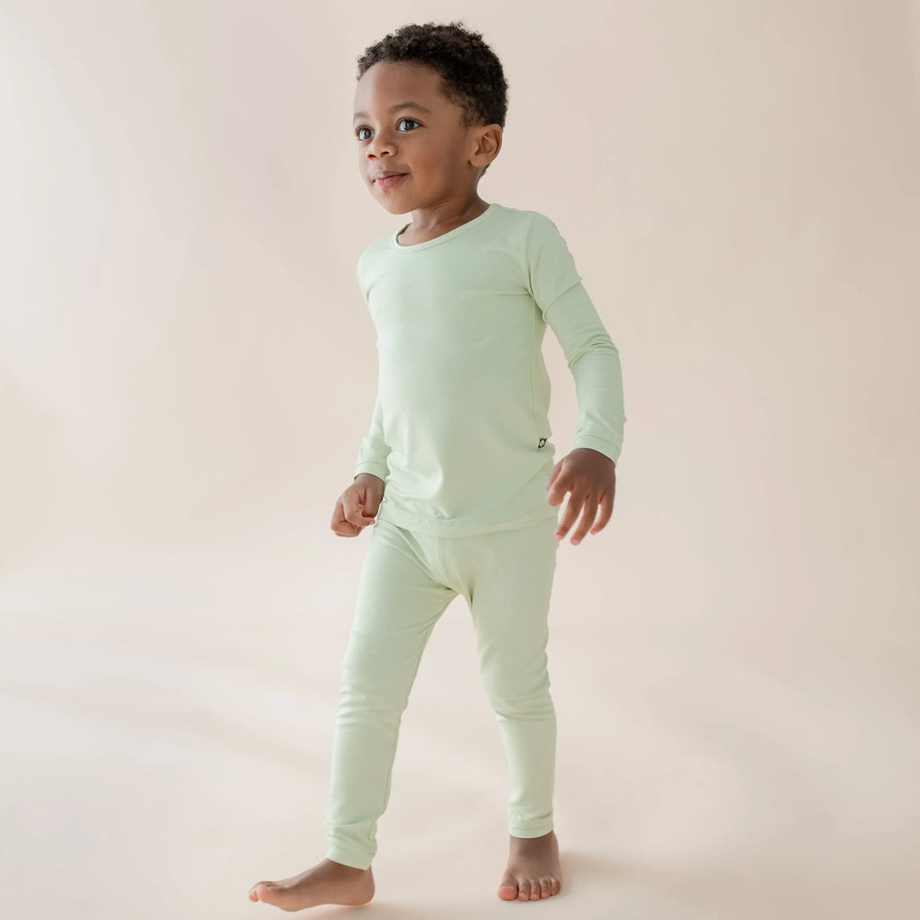 Long Sleeve Pajamas in Basil