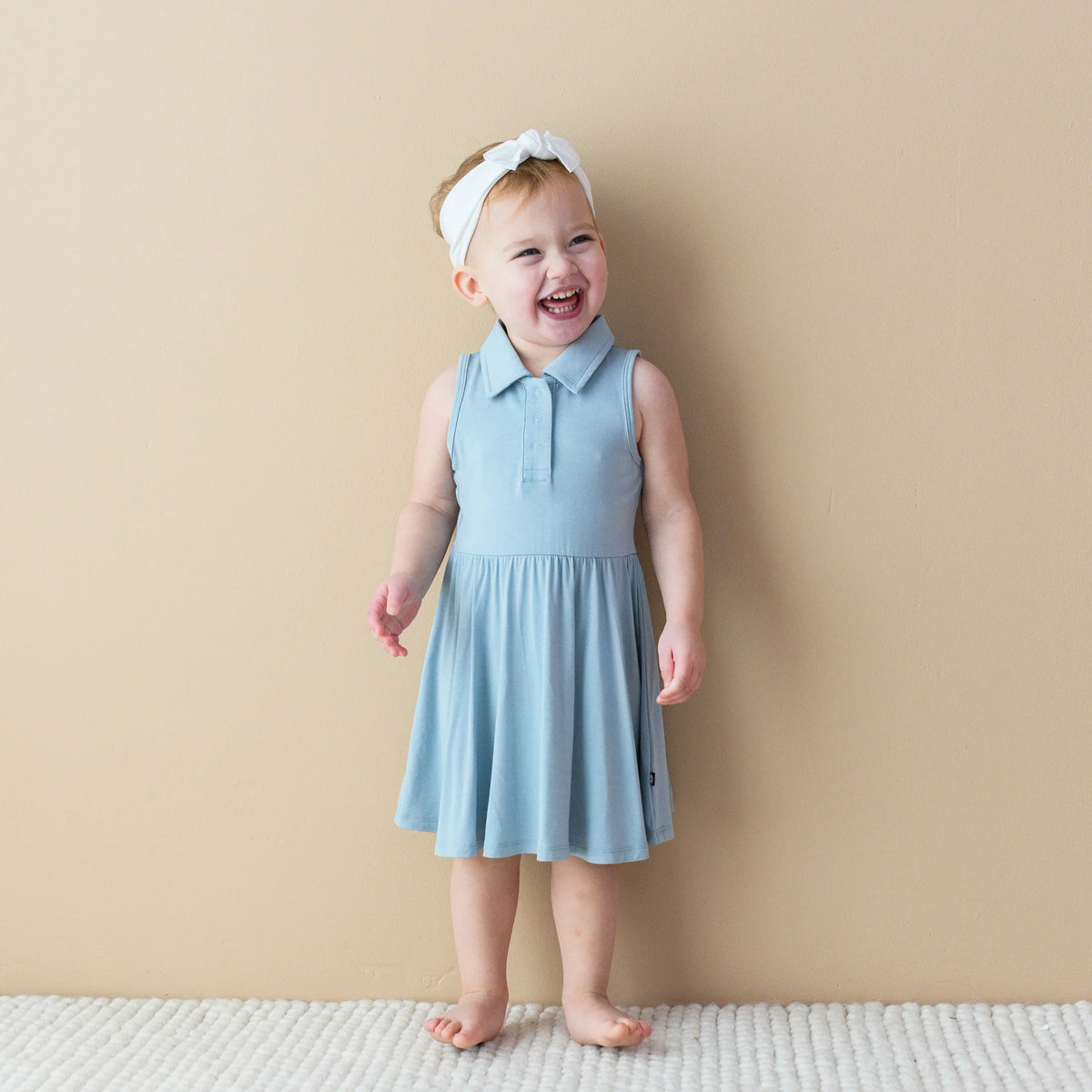 Polo Bodysuit Dress in Fog Main image